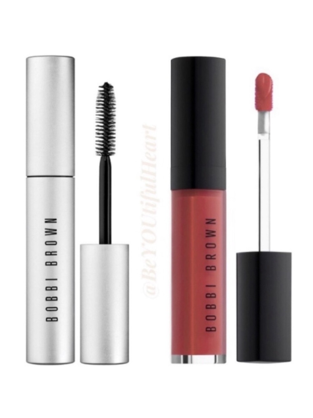 Bobbi Brown Lashes and Lips Duo, Full Size Black Mascara & In the Buff Lip Gloss